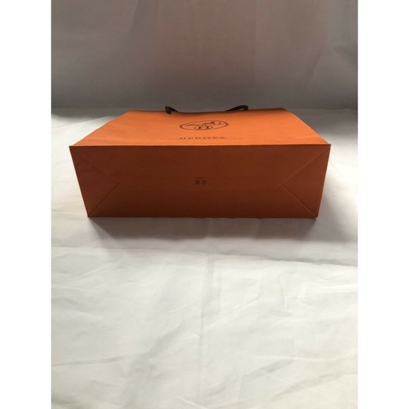 Hermes Reusable Paper Shopping Bag Gift Orange 11.7" x 11.6" x 4" - Picture 4 of 12
